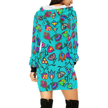 Load image into Gallery viewer, Indigenous Paisley Sky Hoodie Dress
