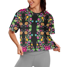 Load image into Gallery viewer, Floral Beadwork Crop Top
