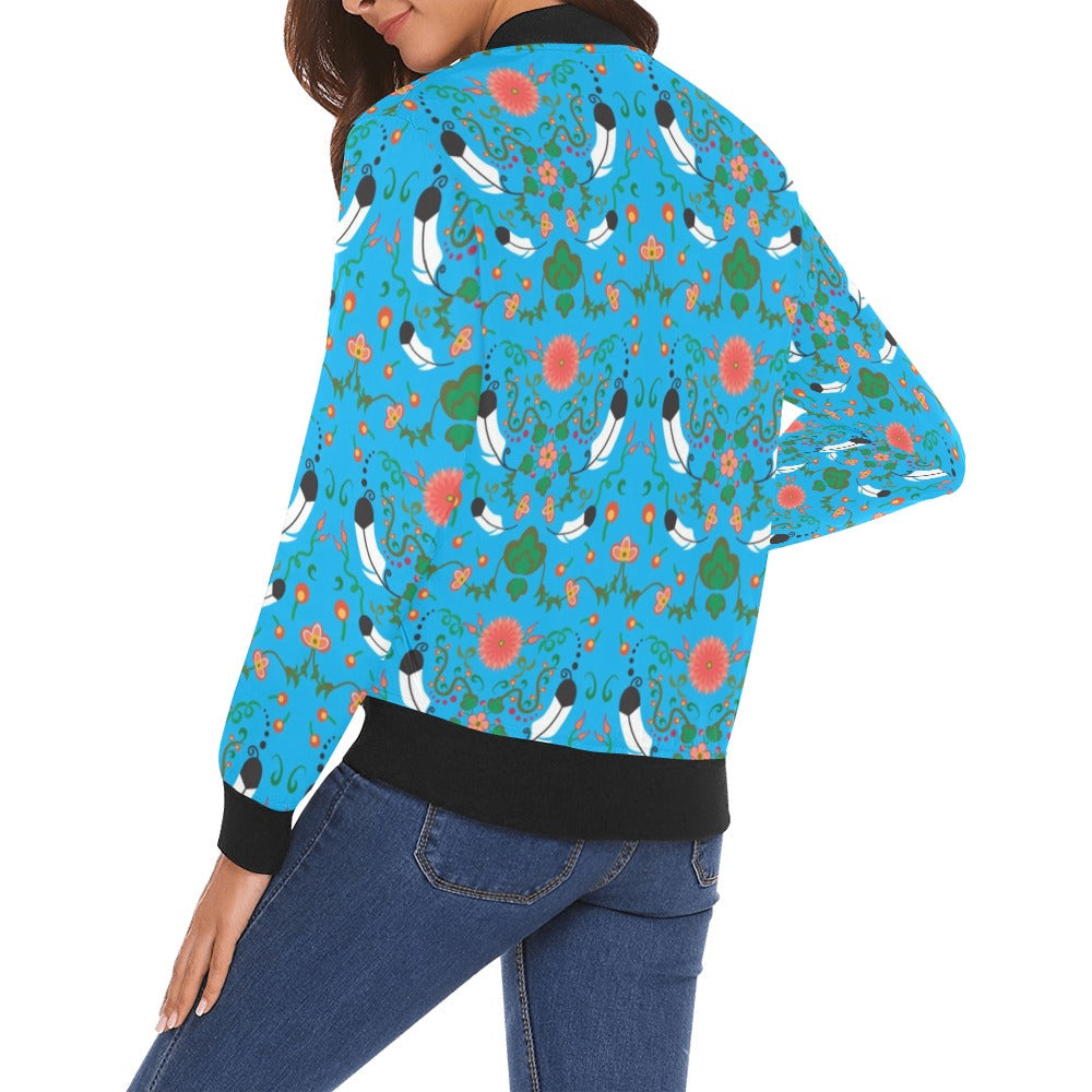 New Growth Bright Sky Bomber Jacket for Women