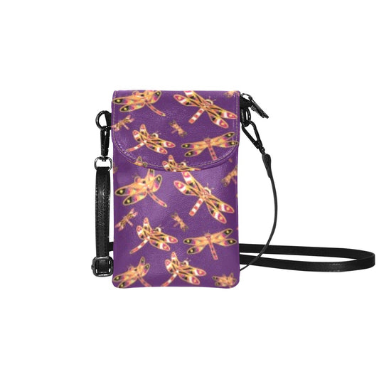 Gathering Yellow Purple Small Cell Phone Purse