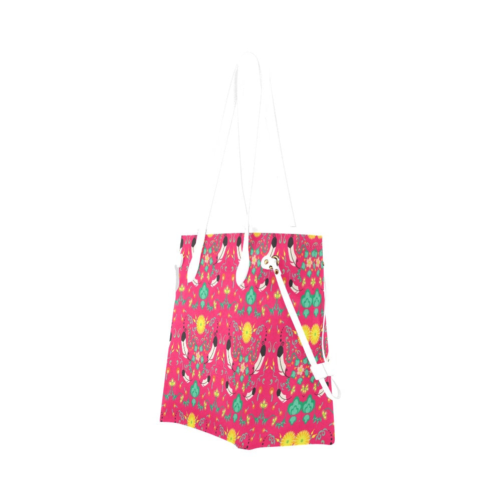 New Growth Pink Clover Canvas Tote Bag