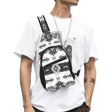 Load image into Gallery viewer, Sovereign Nation Black and White Chest Bag
