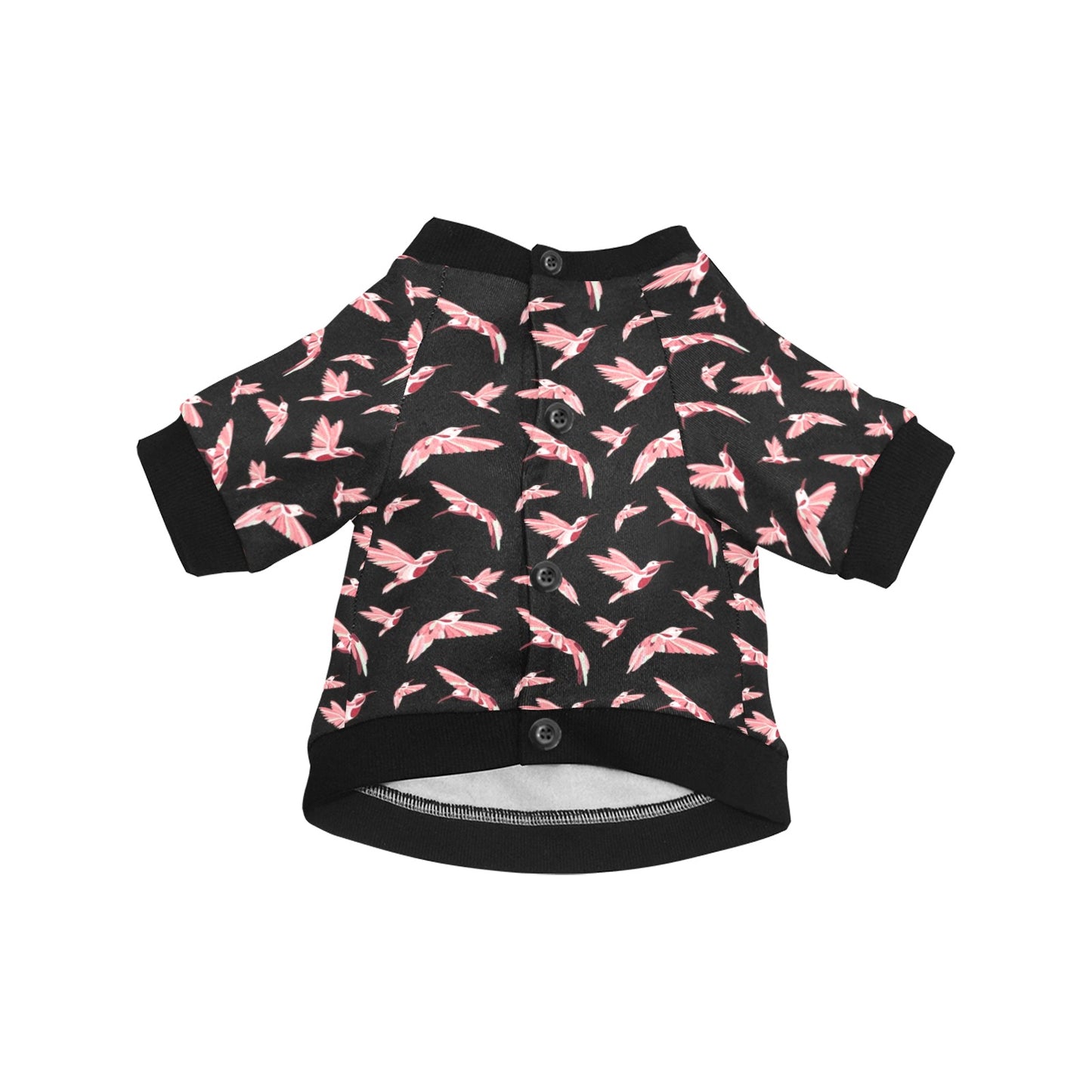 Strawberry Black Pet Dog Round Neck Shirt