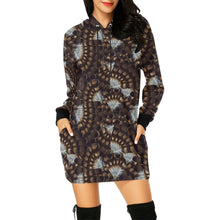 Load image into Gallery viewer, Hawk Feathers Hoodie Dress
