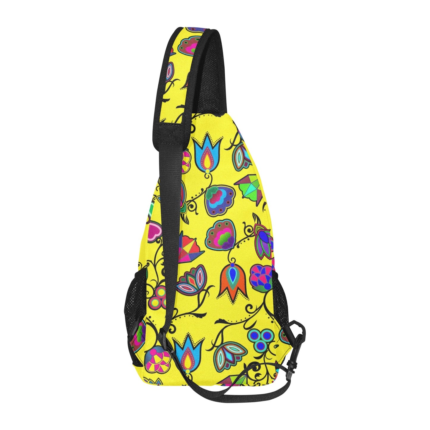 Indigenous Paisley Yellow Chest Bag