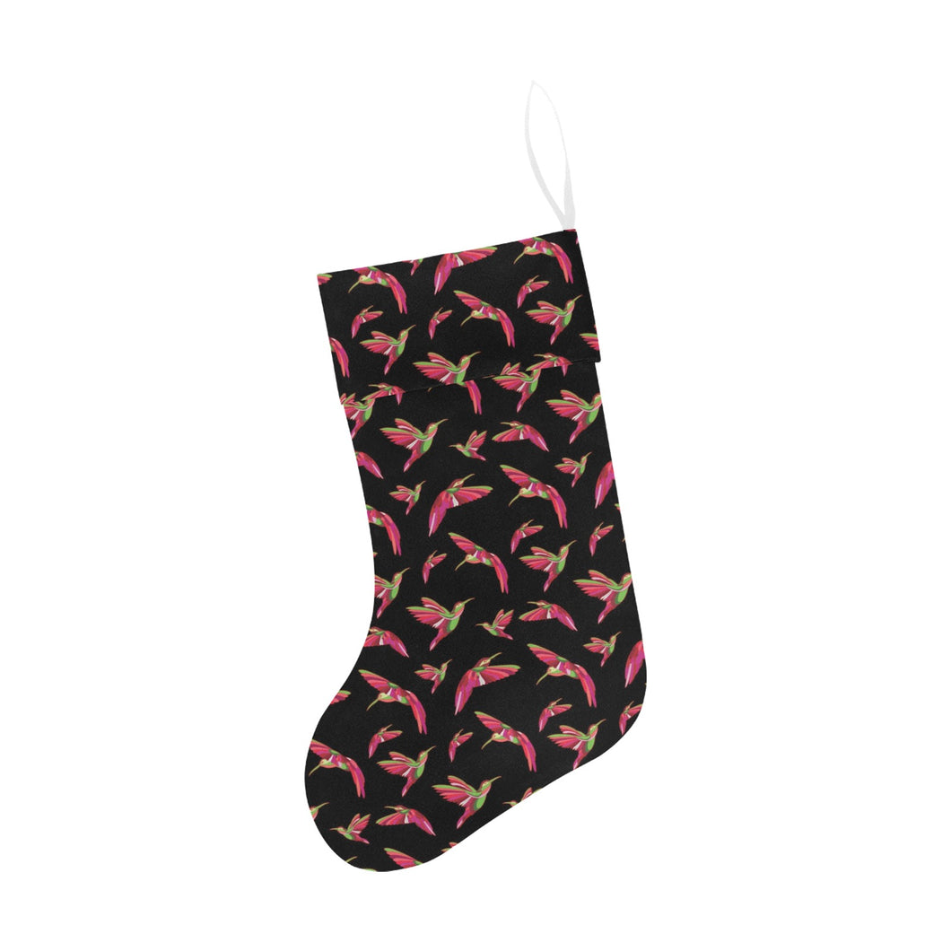 Red Swift Colourful Black Christmas Stocking