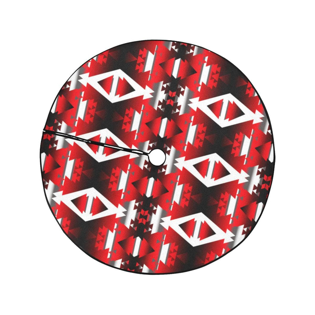 Red Winter Camp Christmas Tree Skirt 47