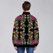 Load image into Gallery viewer, Floral Beadwork Zippered Collared Lightweight Jacket
