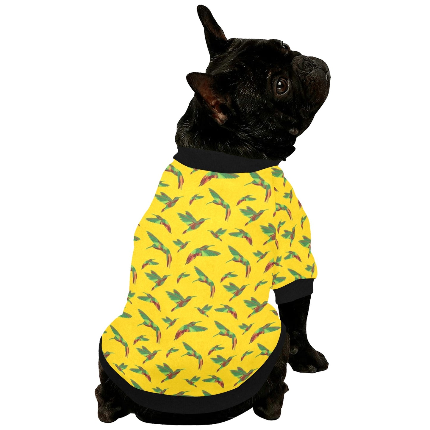 Red Swift Yellow Pet Dog Round Neck Shirt