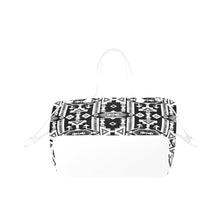 Load image into Gallery viewer, Chiefs Mountain Black and White Clover Canvas Tote Bag
