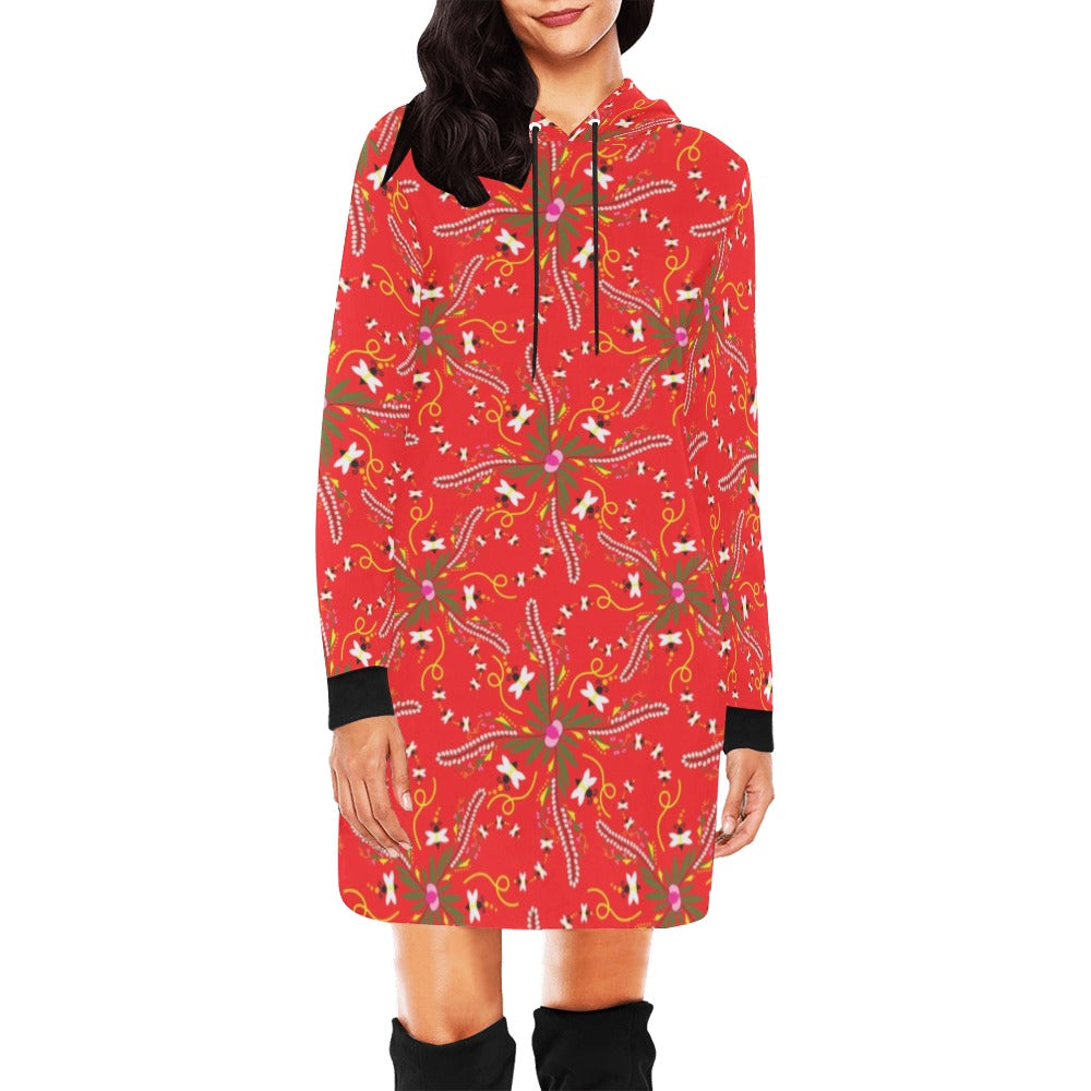 Willow Bee Cardinal Hoodie Dress