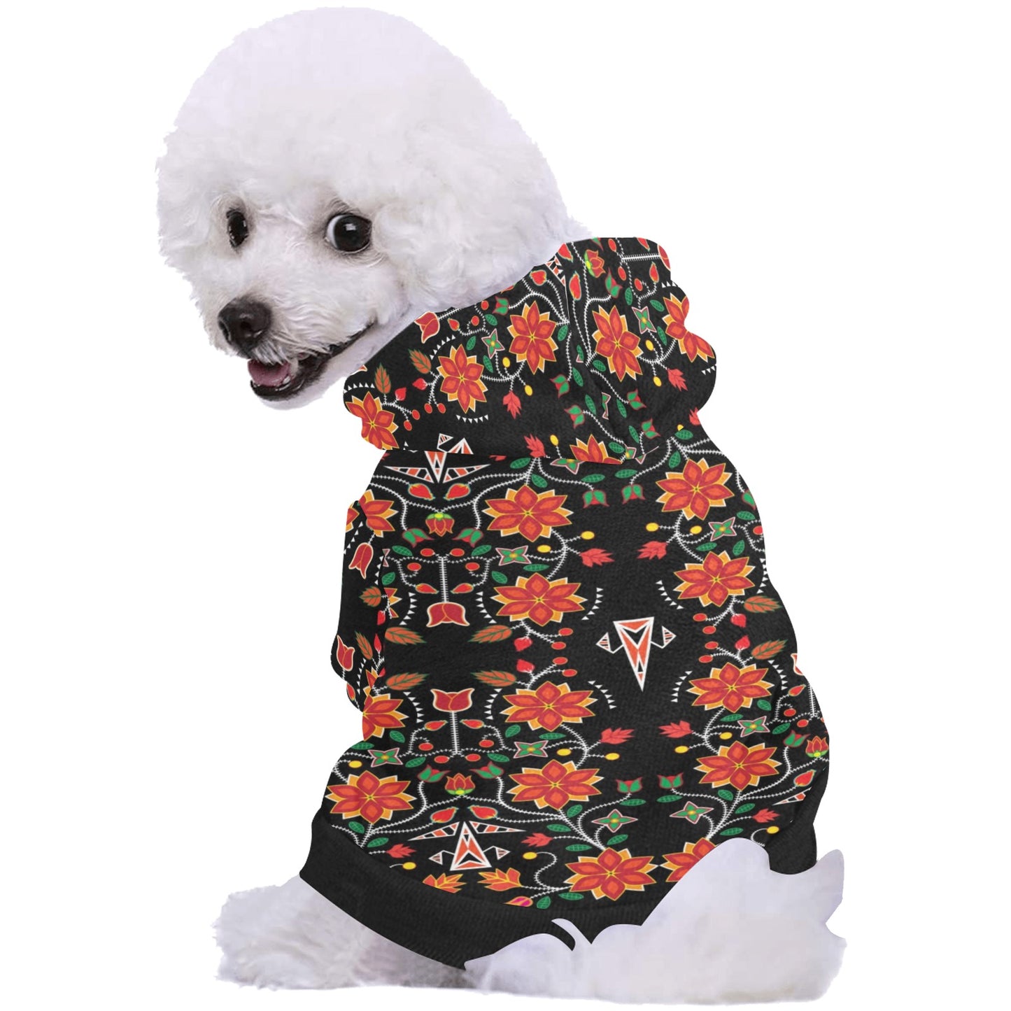 Floral Beadwork Six Bands Pet Dog Hoodie