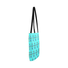 Load image into Gallery viewer, Dakota Damask Turquoise Reusable Shopping Bag
