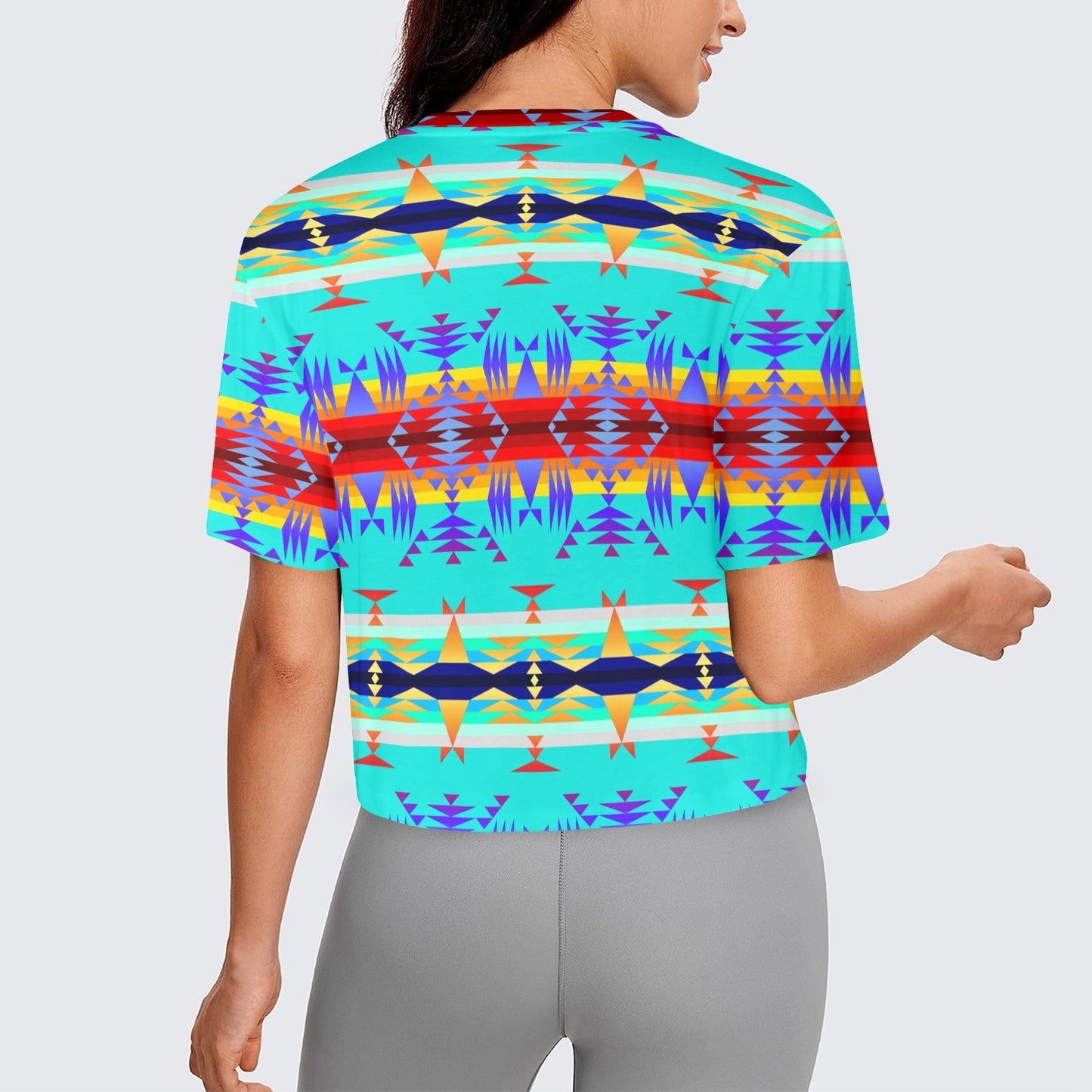 Between the Mountains Fire Crop Top