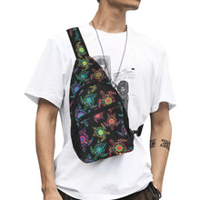 Load image into Gallery viewer, Neon Floral Turtles Chest Bag
