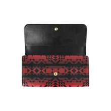 Load image into Gallery viewer, Black Rose Women&#39;s Trifold Wallet
