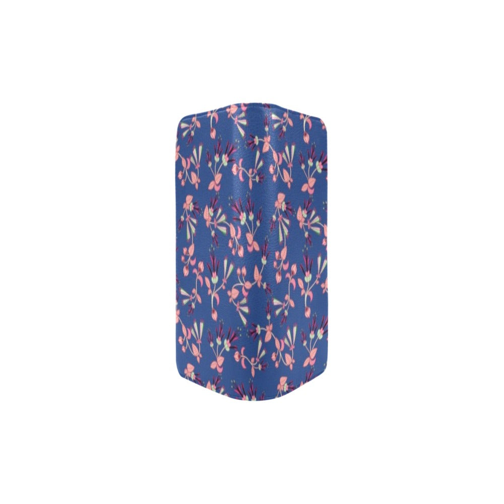 Swift Floral Peach Blue Women's Clutch Purse