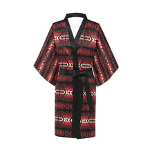 Load image into Gallery viewer, Black Rose Kimono Robe
