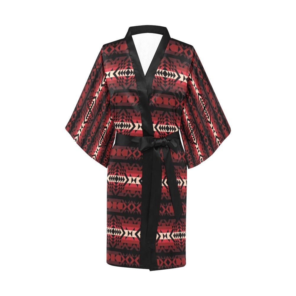 Black Rose Kimono Robe