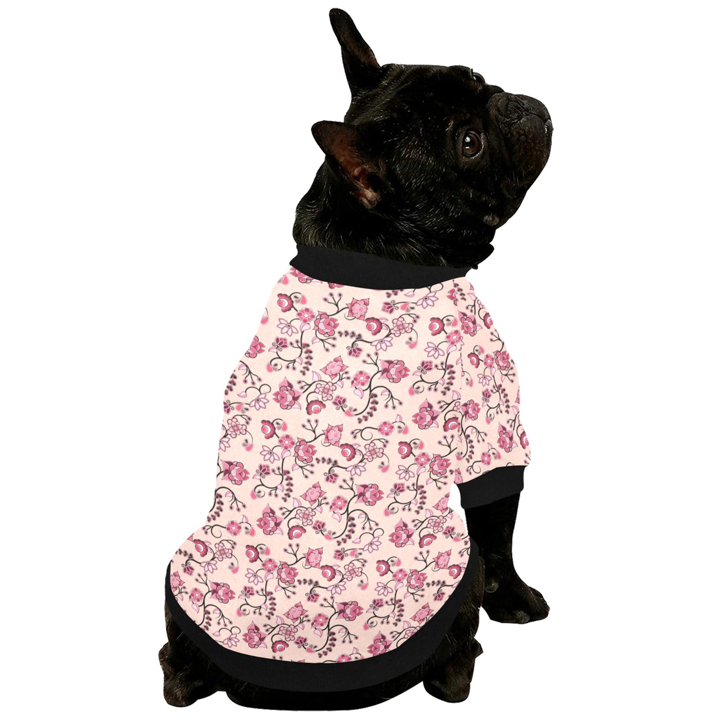 Floral Amour Pet Dog Round Neck Shirt