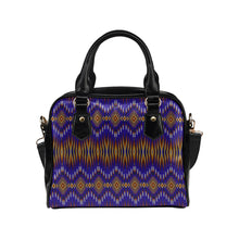 Load image into Gallery viewer, Fire Feather Blue Shoulder Handbag
