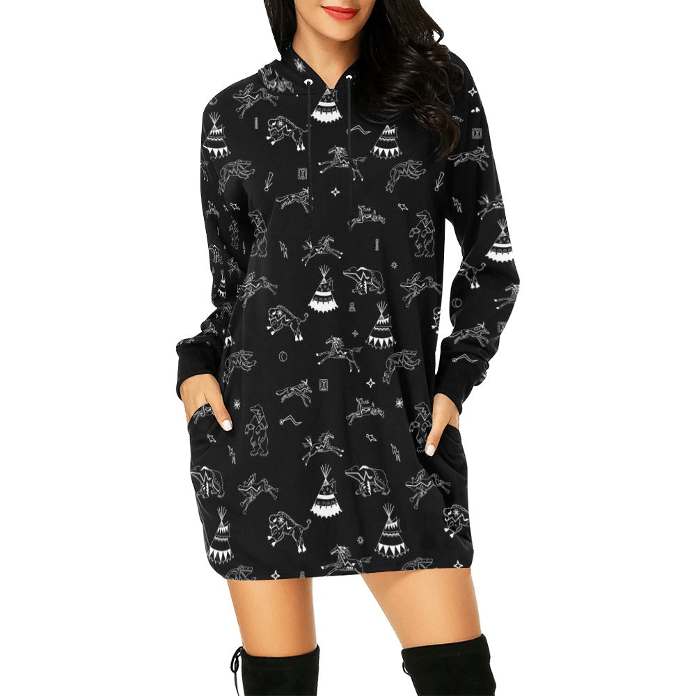 Ledger Dabbles Black Hoodie Dress