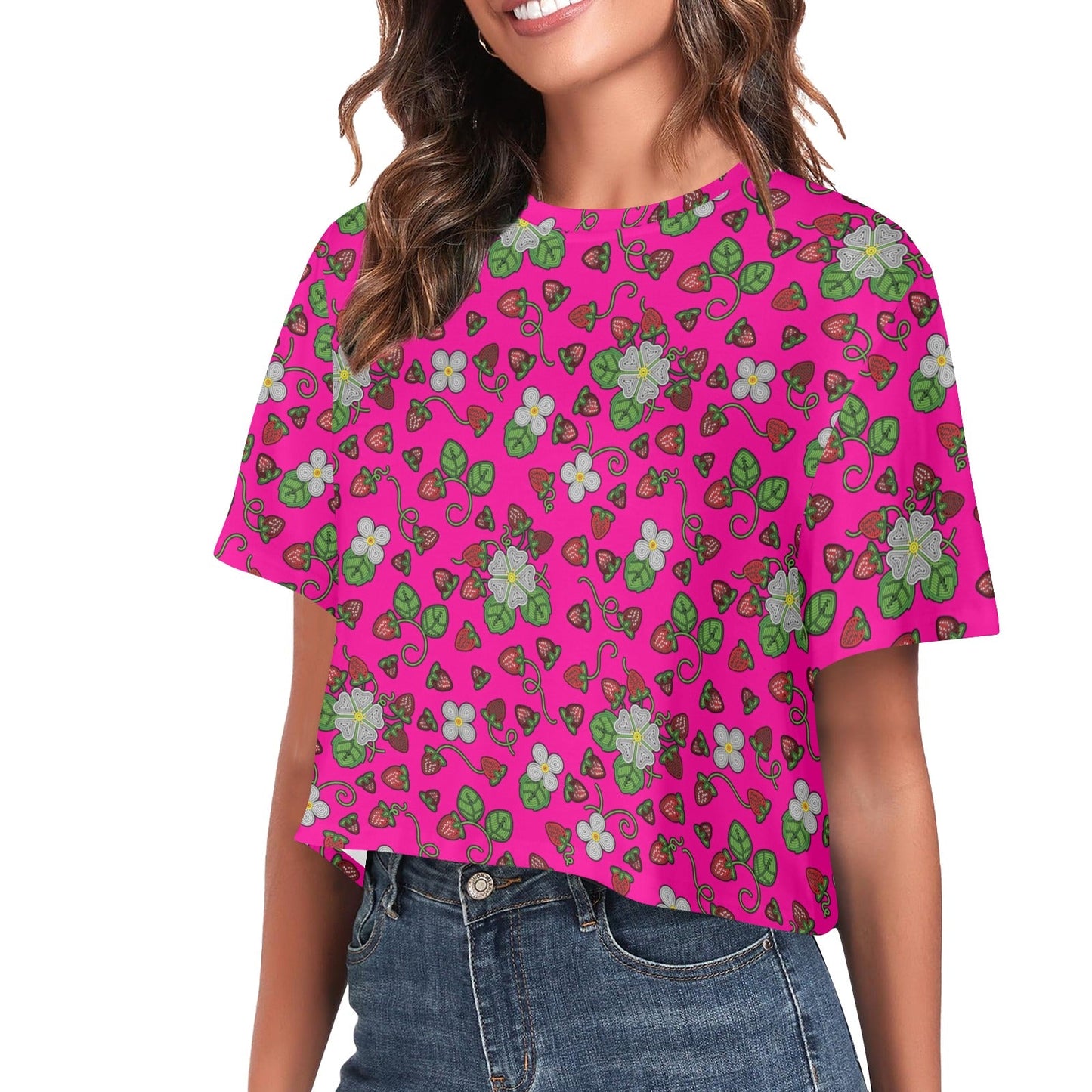 Strawberry Dreams Blush Crop Top