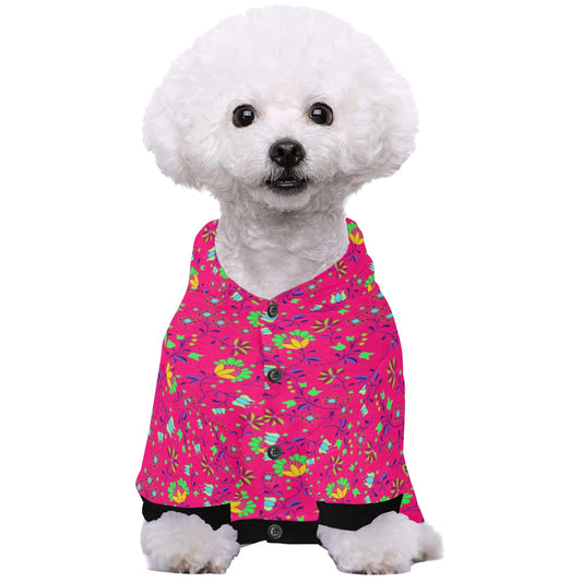 Fleur Indigine Rouge Pet Dog Hoodie