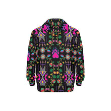 Load image into Gallery viewer, Geometric Floral Fall Black Men&#39;s Long Sleeve Fleece Hoodie
