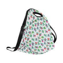 Load image into Gallery viewer, Berry Flowers White Neoprene Lunch Bag/Large
