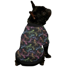 Load image into Gallery viewer, Neon Floral Horses Pet Dog Round Neck Shirt
