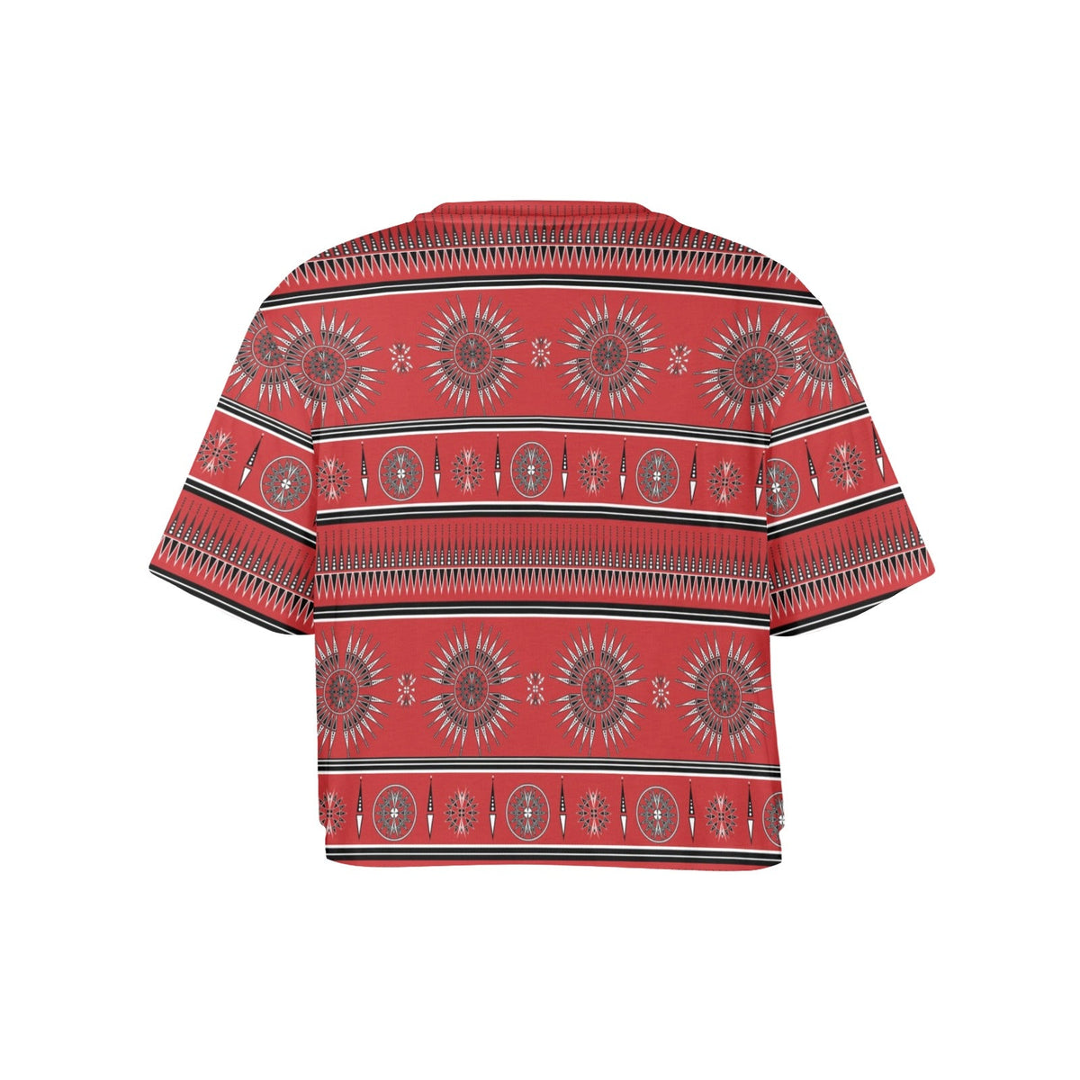 Evening Feather Wheel Blush Crop Top