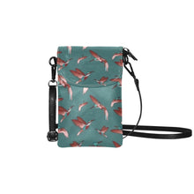 Load image into Gallery viewer, Red Swift Turquoise Small Cell Phone Purse
