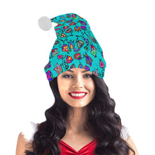 Load image into Gallery viewer, Indigenous Paisley Sky Santa Hat
