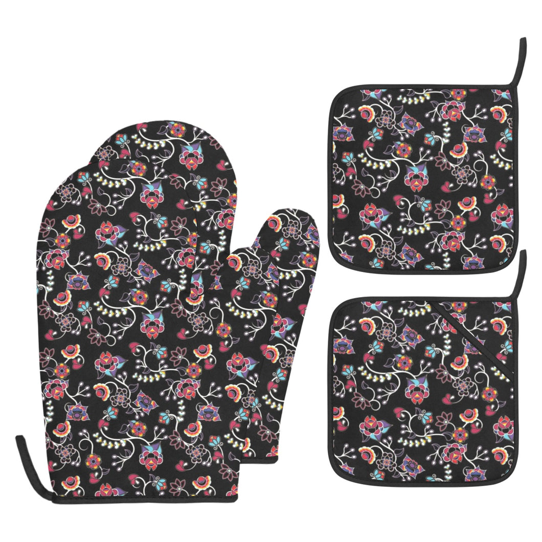 Floral Danseur Oven Mitt & Pot Holder