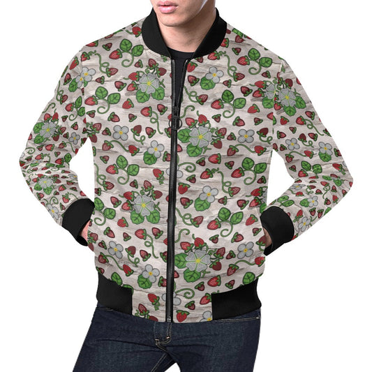 Strawberry Dreams Bright Birch Bomber Jacket for Men