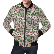 Load image into Gallery viewer, Strawberry Dreams Bright Birch Bomber Jacket for Men
