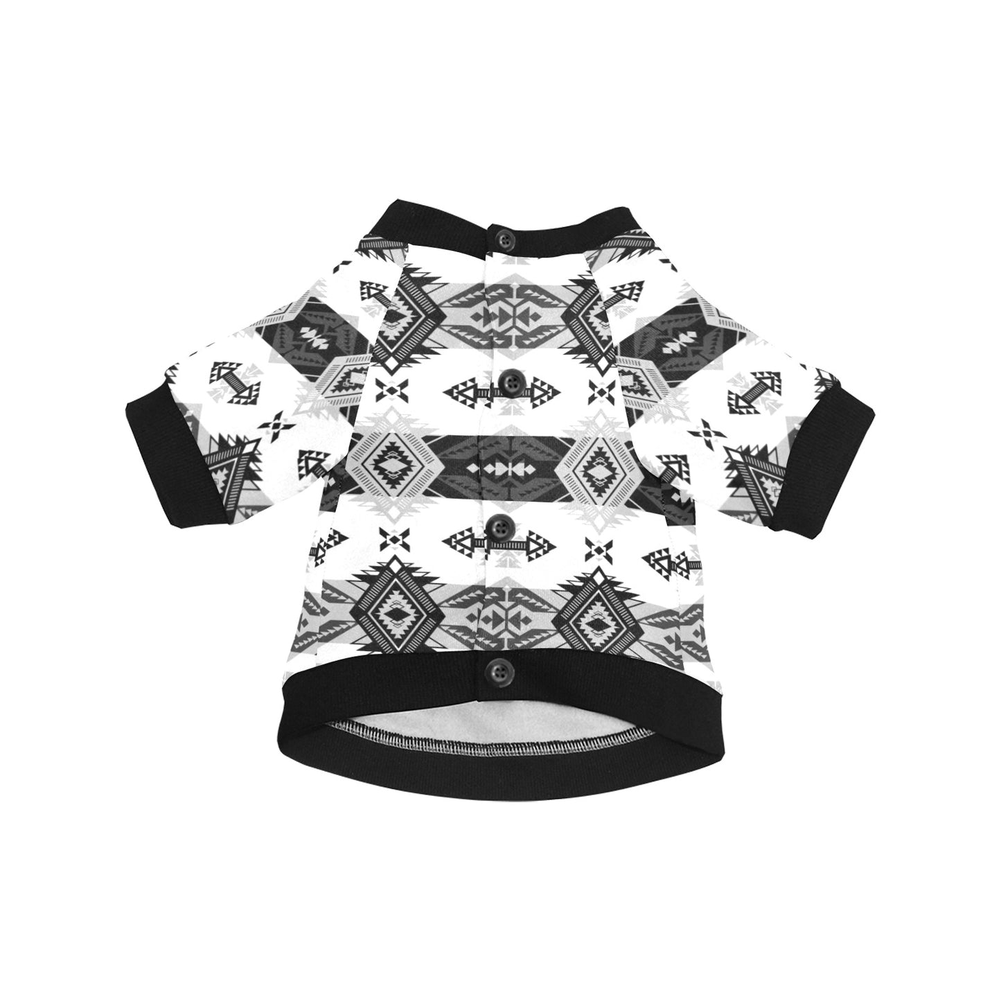 Sovereign Nation Black and White Pet Dog Round Neck Shirt