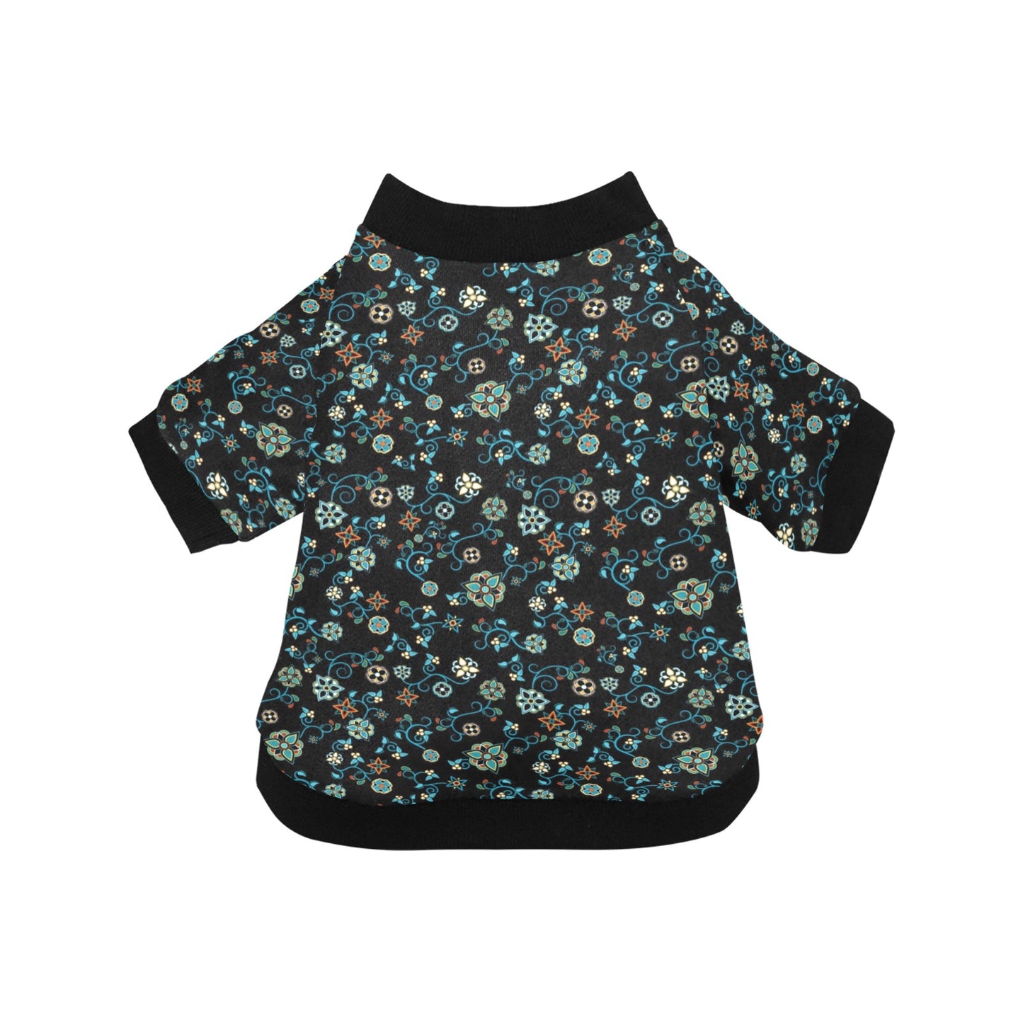 Ocean Bloom Pet Dog Round Neck Shirt