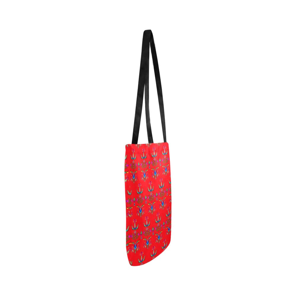 Dakota Damask Red Reusable Shopping Bag