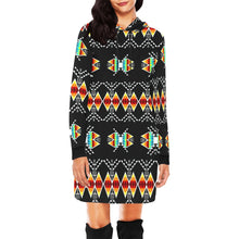 Load image into Gallery viewer, Sacred Trust Black Colour Hoodie Dress
