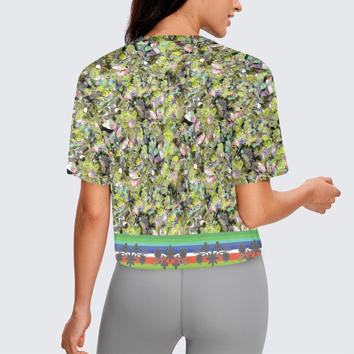 Culture in Nature Green Leaf Crop Top