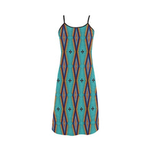 Load image into Gallery viewer, Diamond in the Bluff Turquoise Alcestis Slip Dress
