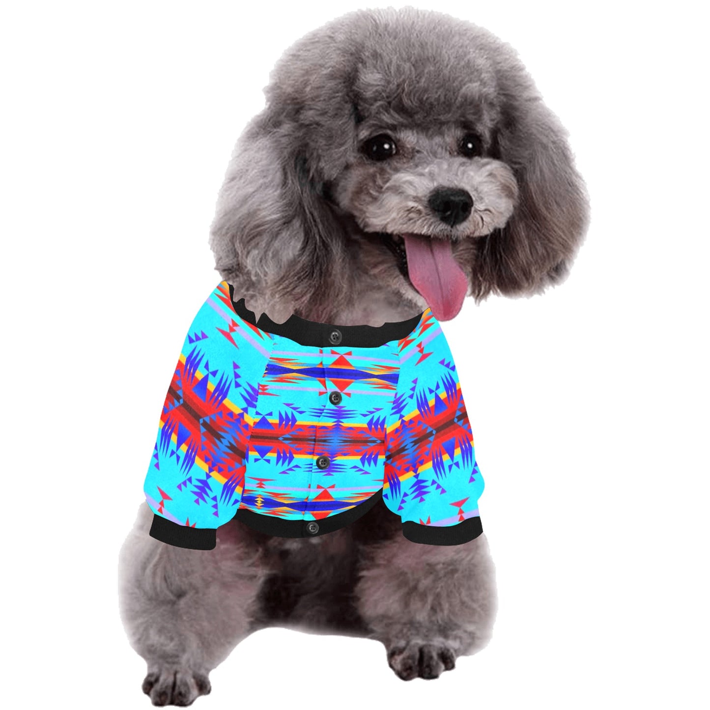 Between the Mountains Blue Pet Dog Round Neck Shirt