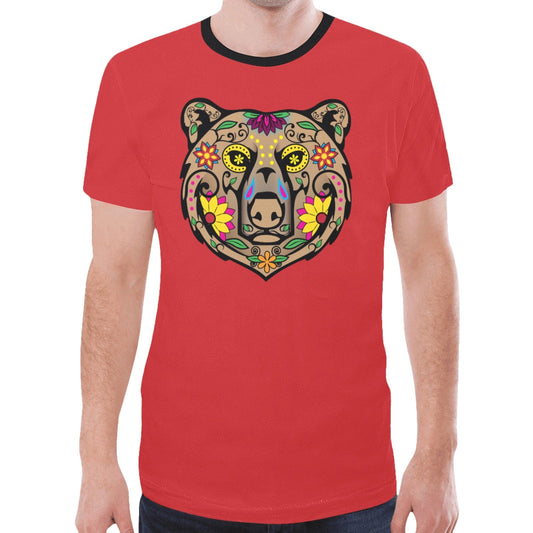 Bear Spirit Guide Red T-shirt for Men