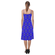 Load image into Gallery viewer, Dakota Damask Blue Alcestis Slip Dress
