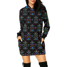 Load image into Gallery viewer, Dakota Damask Black Hoodie Dress
