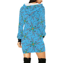 Load image into Gallery viewer, Willow Bee Saphire Hoodie Dress
