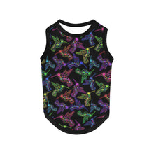 Load image into Gallery viewer, Neon Floral Hummingbirds Pet Tank Top
