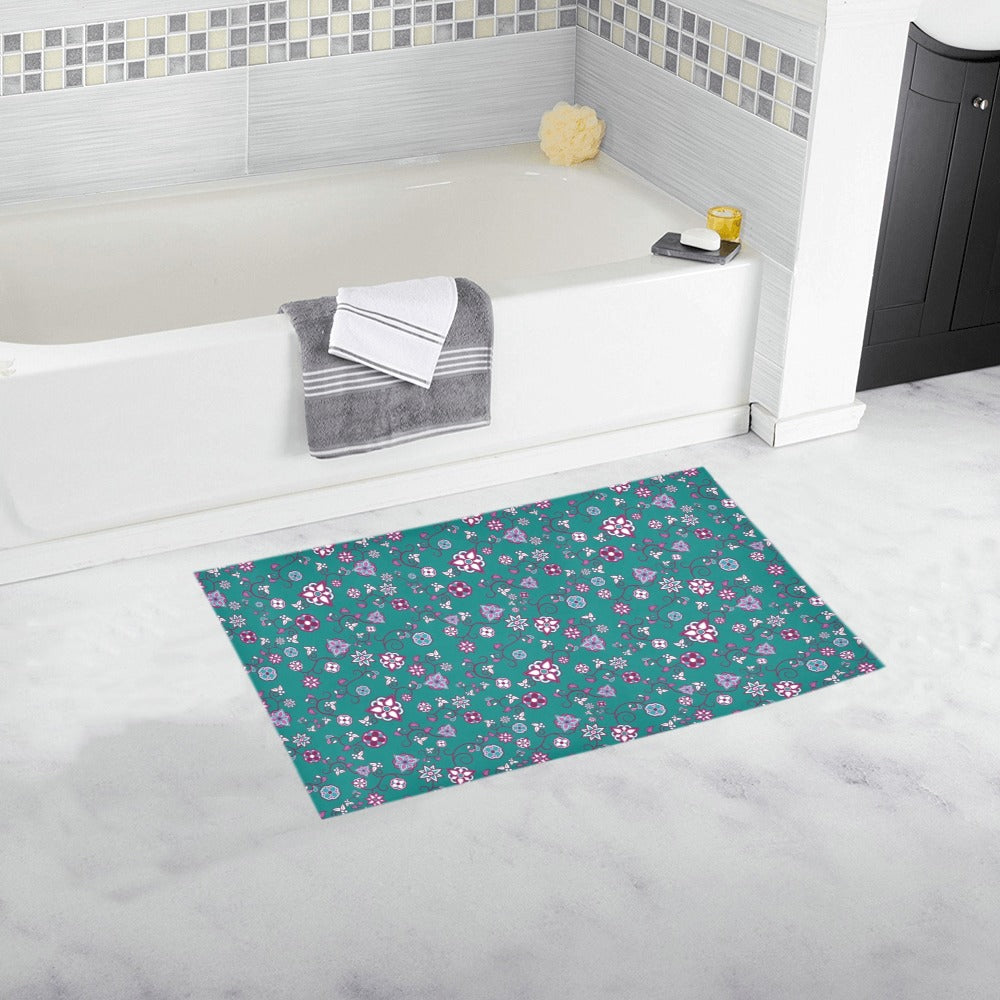 Burgundy Bloom Bath Rug 16''x 28''